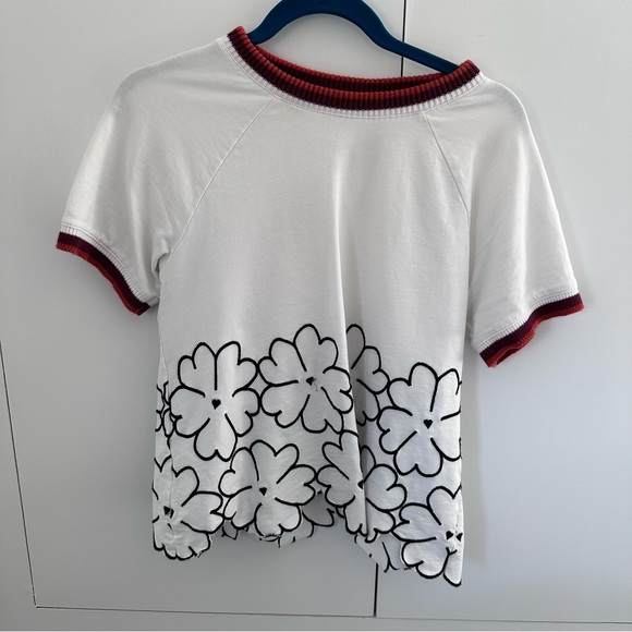 Anthropologie Maeve Top with Floral Scallop Detail - Picture 3 of 5